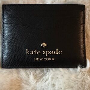 Kate Spade Black Leather Card Wallet